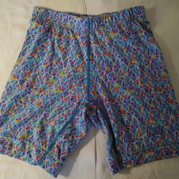 Vintage Spandex Pattern Workout Cycling Shorts - Picture 1 of 8